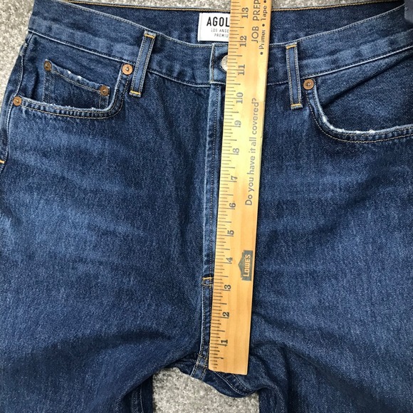 AGOLDE Jeans Womens Size 31 Remy High Rise Straight Wink Blue Button Fly Classic - Picture 10 of 12